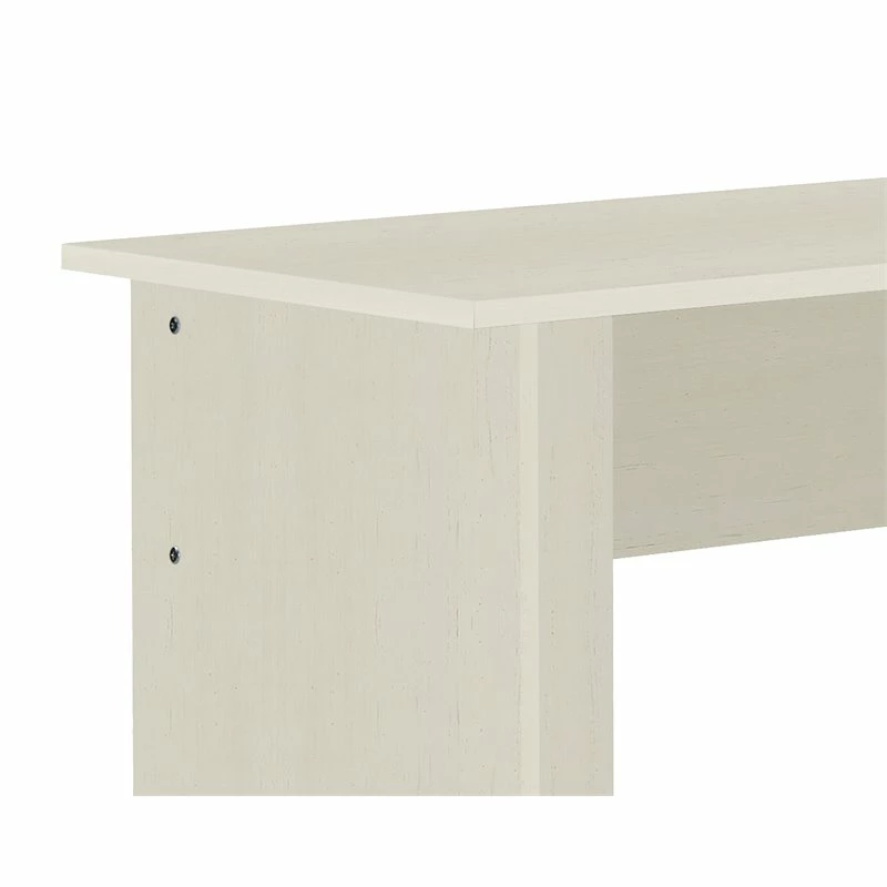 Saint Birch Hanzila L-Shaped Transitional Wood Executive Desk In Antique White 5 Saint Birch Hanzila L-Shaped Transitional Wood Executive Desk In Antique White - Image 3