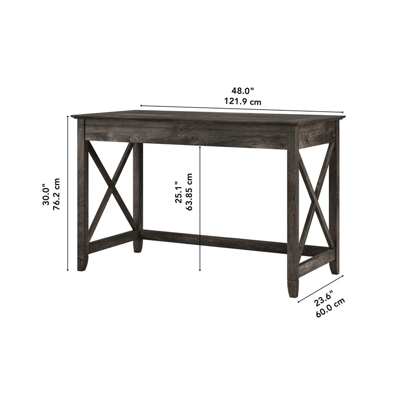 Key West 48W Writing Desk In Dark Gray Hickory - Engineered Wood 21 Key West 48W Writing Desk In Dark Gray Hickory - Engineered Wood - Image 19
