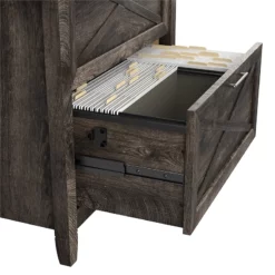Key West 2 Person Desk Set With File Cabinet In Linen White - Engineered Wood -CYMAX Sales 2552214 5 L