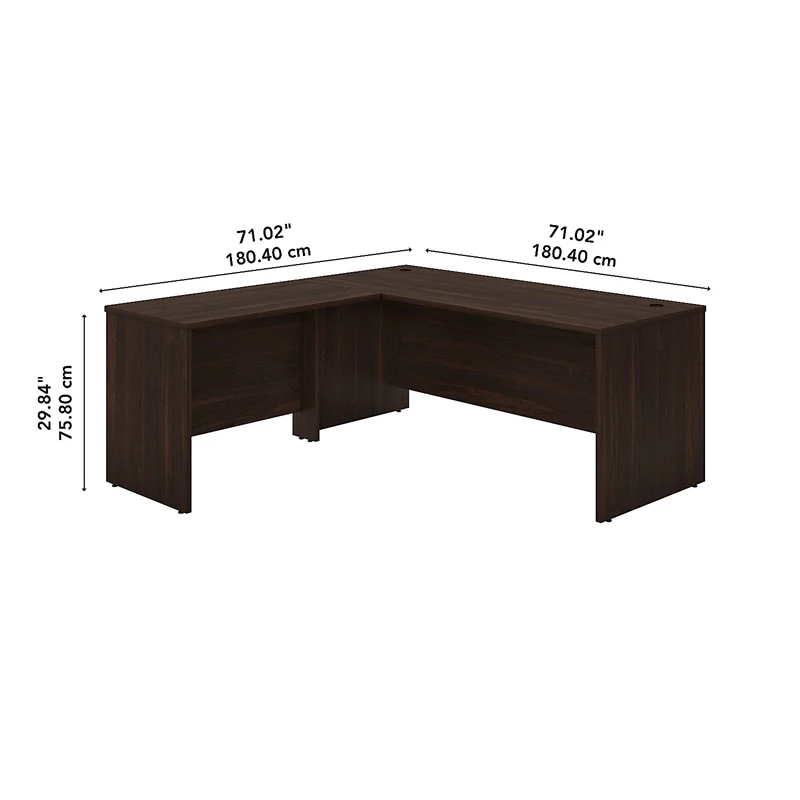Studio C 72W X 30D L Shaped Desk In Modern Hickory - Engineered Wood 5 Studio C 72W X 30D L Shaped Desk In Modern Hickory - Engineered Wood - Image 3