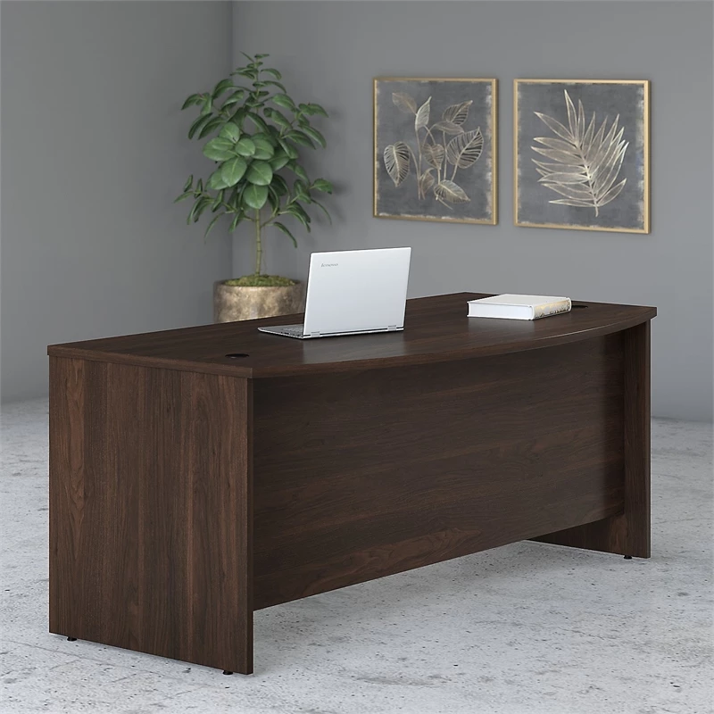 Studio C 72W Bow Front Desk In Storm Gray - Engineered Wood 18 Studio C 72W Bow Front Desk In Storm Gray - Engineered Wood - Image 16