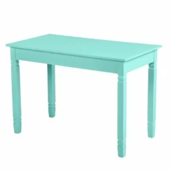 FurnitureR Osmin Wood French Country Writing Desk With 2 Drawers In Brown -CYMAX Sales 2558269 2 L