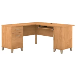 Bush Furniture Somerset 60W L Desk In Maple Cross - Engineered Wood 29 Bush Furniture Somerset 60W L Desk In Maple Cross - Engineered Wood -CYMAX Sales 2559 23 L