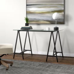 Henn&Hart 48" Black Desk -CYMAX Sales 2559288 2 L