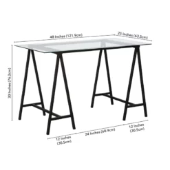 Henn&Hart 48" Black Desk -CYMAX Sales 2559288 4 L