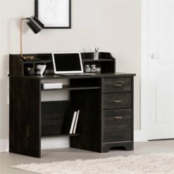 Computer Office Desk With Hutch Black Versa South Shore 10 Computer Office Desk With Hutch Black Versa South Shore -CYMAX Sales 2559494 1 L