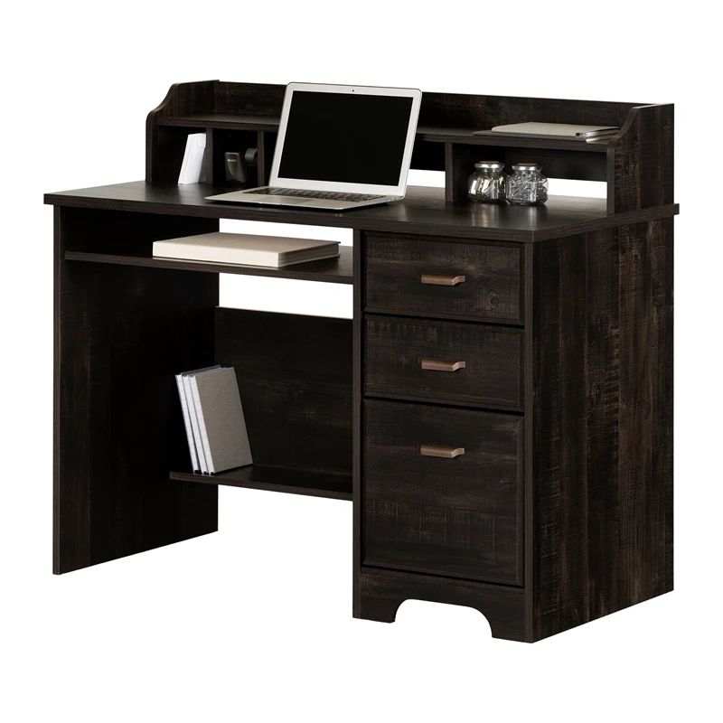 Computer Office Desk With Hutch Black Versa South Shore 9 Computer Office Desk With Hutch Black Versa South Shore - Image 7