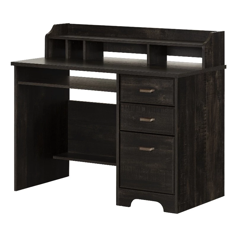 Computer Office Desk With Hutch Black Versa South Shore 3 Computer Office Desk With Hutch Black Versa South Shore