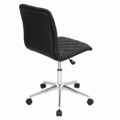 LumiSource Caviar Contemporary Metal And PU Leather Office Chair In Black 15 LumiSource Caviar Contemporary Metal And PU Leather Office Chair In Black -CYMAX Sales 2561246 4 L