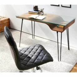 LumiSource Caviar Contemporary Metal And PU Leather Office Chair In Black 17 LumiSource Caviar Contemporary Metal And PU Leather Office Chair In Black -CYMAX Sales 2561246 6 L