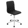LumiSource Caviar Contemporary Metal And PU Leather Office Chair In Black -CYMAX Sales 2561246 L