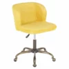 LumiSource Fran Fabric Foam And Painted Steel Task Chair In Antique/Yellow 2 LumiSource Fran Fabric Foam And Painted Steel Task Chair In Antique/Yellow -CYMAX Sales 2561249 L