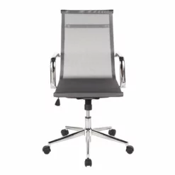 LumiSource Mirage Mesh Fabric And Metal Office Chair In Chrome/Silver -CYMAX Sales 2561262 2 L