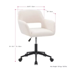 Atlin Designs Fabric Upholstered Task Chair In Off White -CYMAX Sales 2561608 4 L