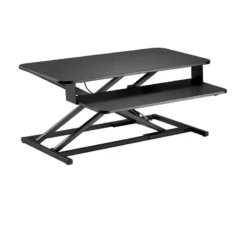 UrbanPro Metal Frame Sit-Stand Desk Converter In Black -CYMAX Sales 2561815 3 L