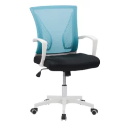 UrbanPro Traditional Fabric Ergonomic Mesh Back Office Chair In Blue