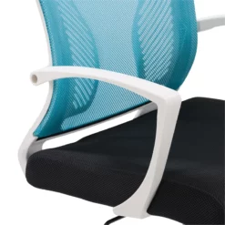 UrbanPro Traditional Fabric Ergonomic Mesh Back Office Chair In Blue -CYMAX Sales 2561819 L