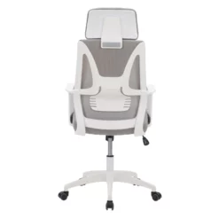 UrbanPro Fabric Mesh Back Office Chair In Gray And White -CYMAX Sales 2561820 12 L