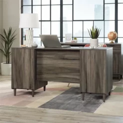 Home Square 3-Piece Set With Desk Base Storage Cabinet & Narrow Storage Cabinet -CYMAX Sales 2564164 18 L