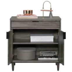 Home Square 4-Piece Set With Desk Base Storage Cabinet Hutch & Cabinet With File -CYMAX Sales 2564173 17 L