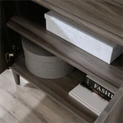 Home Square 2-Piece Set With L-Shaped Desk & Base Storage Cabinet In Jet Acacia -CYMAX Sales 2564177 13 L