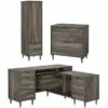 Home Square 3-Piece Set With Desk Lateral File Cabinet & Cabinet With File -CYMAX Sales 2564180 L