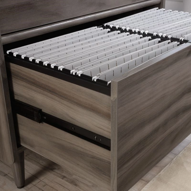 Home Square 2-Piece Set With L-Shaped Desk & Lateral File Cabinet In Jet Acacia 18 Home Square 2-Piece Set With L-Shaped Desk & Lateral File Cabinet In Jet Acacia - Image 16