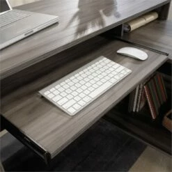 Home Square 4-Piece Set With Desk Lateral File Cabinet Hutch & Narrow Cabinet -CYMAX Sales 2564182 12 L