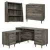 Home Square 3-Piece Set With L-Shaped Desk Lateral File Cabinet & Hutch -CYMAX Sales 2564183 L