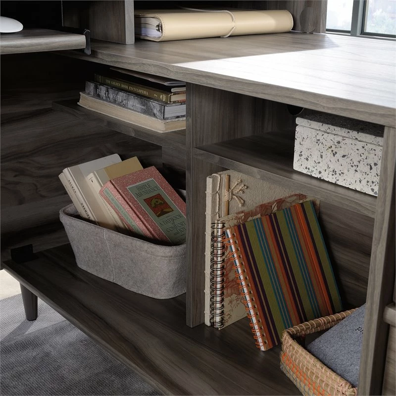 Home Square 4-Piece Set With Desk Base Cabinet Hutch & Narrow Storage Cabinet 19 Home Square 4-Piece Set With Desk Base Cabinet Hutch & Narrow Storage Cabinet - Image 17