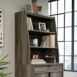 Home Square 4-Piece Set With Desk Base Cabinet Hutch & Narrow Storage Cabinet 28 Home Square 4-Piece Set With Desk Base Cabinet Hutch & Narrow Storage Cabinet -CYMAX Sales 2564184 6 L