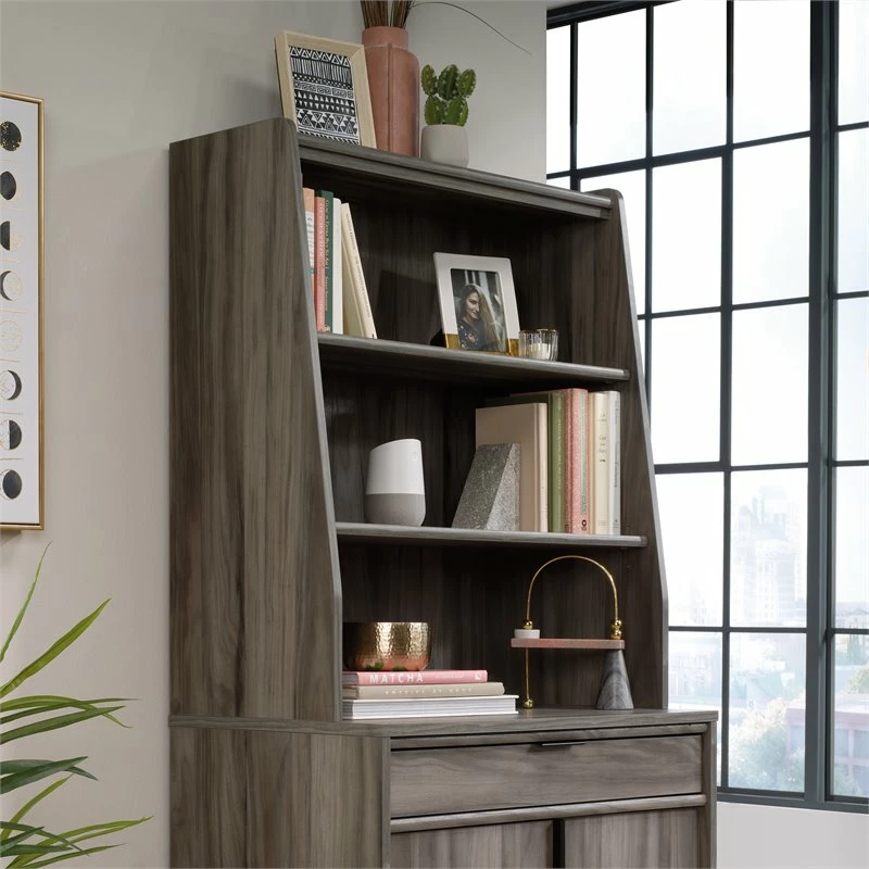 Home Square 4-Piece Set With Desk Base Cabinet Hutch & Narrow Storage Cabinet 9 Home Square 4-Piece Set With Desk Base Cabinet Hutch & Narrow Storage Cabinet - Image 7