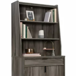 Home Square 3-Piece Set With L-Shaped Desk Base Storage Cabinet & Library Hutch -CYMAX Sales 2564185 8 L