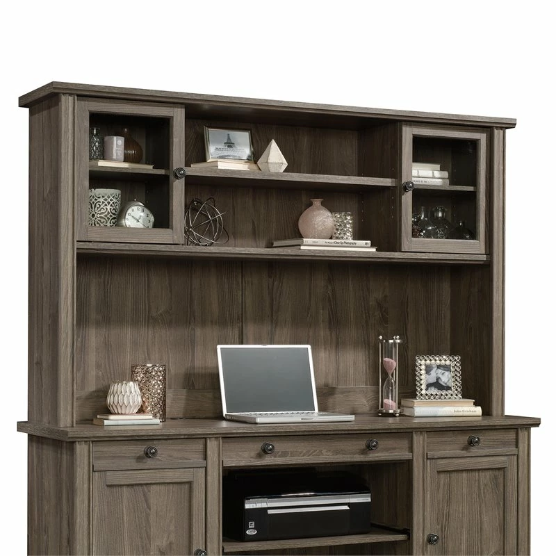 Home Square 2-Piece Set With Hutch & L-Shape Computer Desk In Emery Oak 6 Home Square 2-Piece Set With Hutch & L-Shape Computer Desk In Emery Oak - Image 4