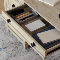 Home Square 2-Piece Set With Executive Desk & Library Base In Chalk Oak 20 Home Square 2-Piece Set With Executive Desk & Library Base In Chalk Oak -CYMAX Sales 2565380 5 L