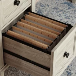 Home Square 2-Piece Set With Executive Desk & Library Base In Chalk Oak 22 Home Square 2-Piece Set With Executive Desk & Library Base In Chalk Oak -CYMAX Sales 2565380 7 L