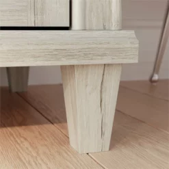 Home Square 2-Piece Set With Credenza Desk & Hutch In Chalked Oak -CYMAX Sales 2565692 12 L