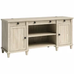 Home Square 2-Piece Set With Credenza Desk & Hutch In Chalked Oak -CYMAX Sales 2565692 2 L