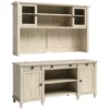 Home Square 2-Piece Set With Credenza Desk & Hutch In Chalked Oak -CYMAX Sales 2565692 L
