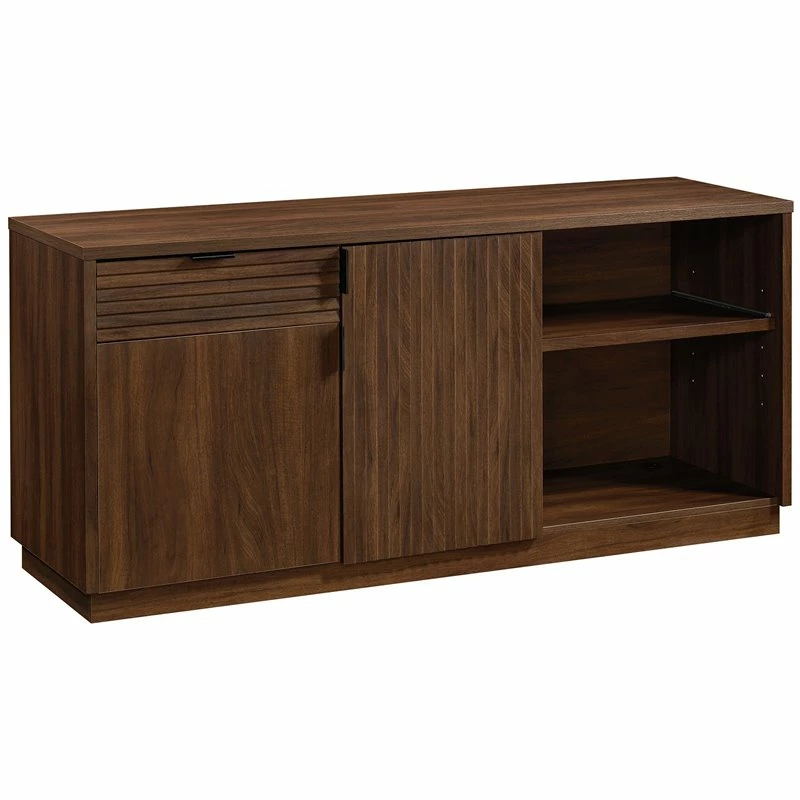Home Square 2-Piece Set With L-Shaped Desk & Office Credenza In Spiced Mahogany 4 Home Square 2-Piece Set With L-Shaped Desk & Office Credenza In Spiced Mahogany - Image 2