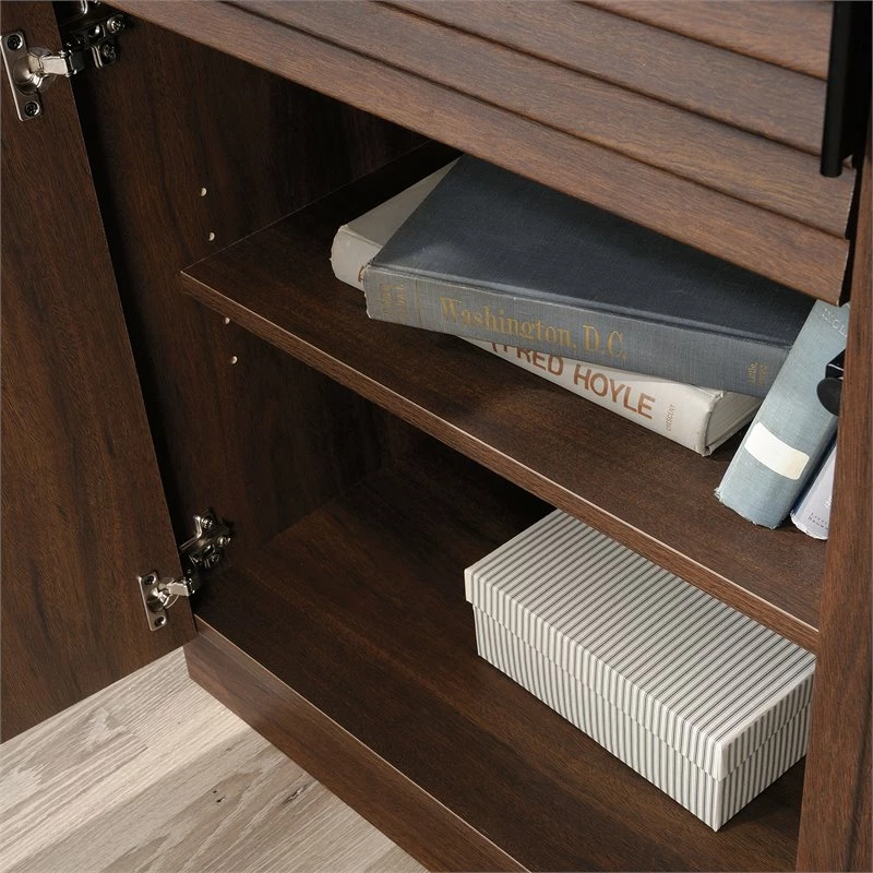 Home Square 2-Piece Set With L-Shaped Desk & Office Credenza In Spiced Mahogany 15 Home Square 2-Piece Set With L-Shaped Desk & Office Credenza In Spiced Mahogany - Image 13