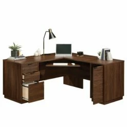 Home Square 2-Piece Set With L-Shaped Desk & Office Credenza In Spiced Mahogany 35 Home Square 2-Piece Set With L-Shaped Desk & Office Credenza In Spiced Mahogany -CYMAX Sales 2565695 13 L
