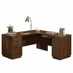 Home Square 2-Piece Set With L-Shaped Desk & Office Credenza In Spiced Mahogany 37 Home Square 2-Piece Set With L-Shaped Desk & Office Credenza In Spiced Mahogany -CYMAX Sales 2565695 15 L