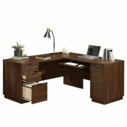 Home Square 2-Piece Set With L-Shaped Desk & Office Credenza In Spiced Mahogany 39 Home Square 2-Piece Set With L-Shaped Desk & Office Credenza In Spiced Mahogany -CYMAX Sales 2565695 17 L