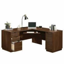 Home Square 2-Piece Set With L-Shaped Desk & Office Credenza In Spiced Mahogany 31 Home Square 2-Piece Set With L-Shaped Desk & Office Credenza In Spiced Mahogany -CYMAX Sales 2565695 9 L