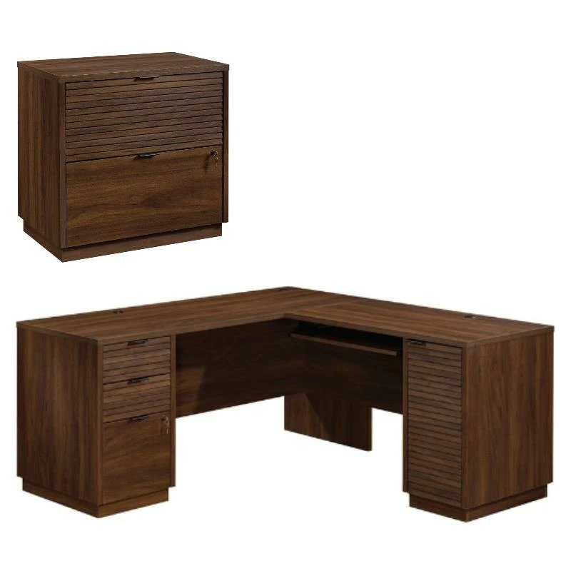 Home Square 2-Piece Set With Computer Desk & Lateral File In Spiced Mahogany 3 Home Square 2-Piece Set With Computer Desk & Lateral File In Spiced Mahogany