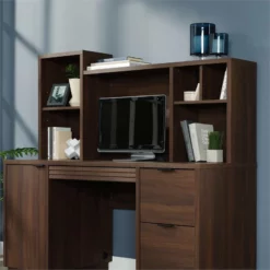 Home Square 3-Piece Set With Executive Desk & Hutch & Storage Credenza -CYMAX Sales 2566302 6 L
