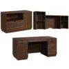 Home Square 3-Piece Set With Executive Desk & Hutch & Storage Credenza -CYMAX Sales 2566302 L