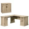 Home Square 2-Piece Set With L-Shaped Desk & Library Base Storage Stand -CYMAX Sales 2566316 L