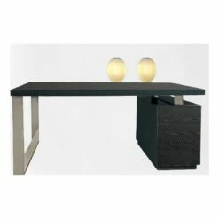 Lacquer Desk With File Drawers Wenge Color